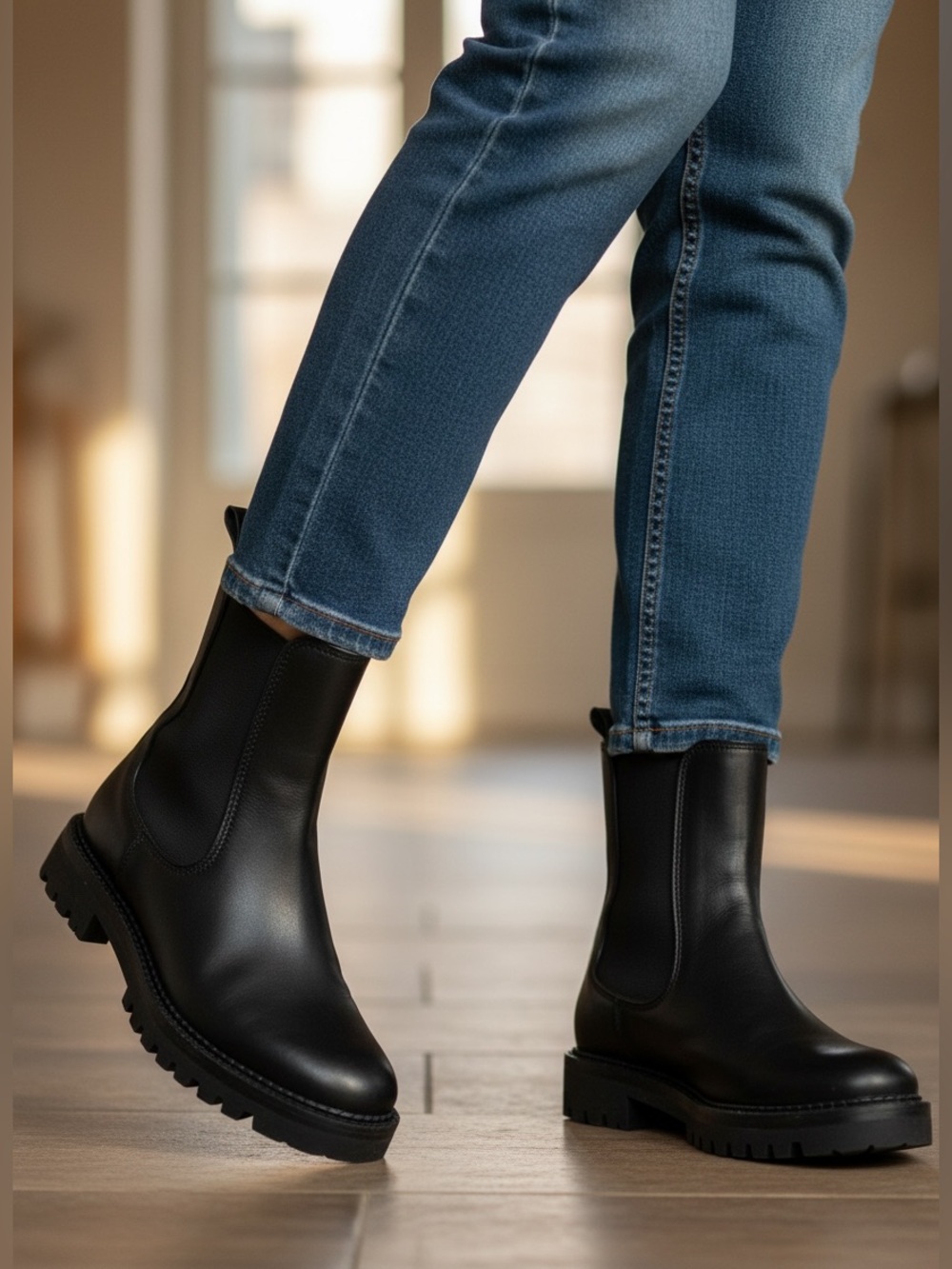 Vince Erik Chelsea Lug Sole Waterproof Leather Boots US 9 EU 39